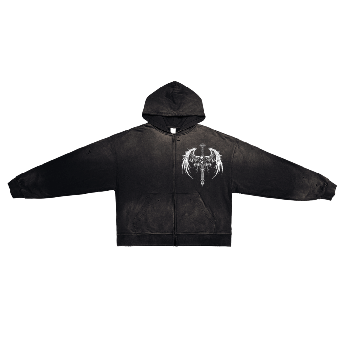 Post-Apocalyptic Void & I <3 CC Girl Zip Up Hoodie